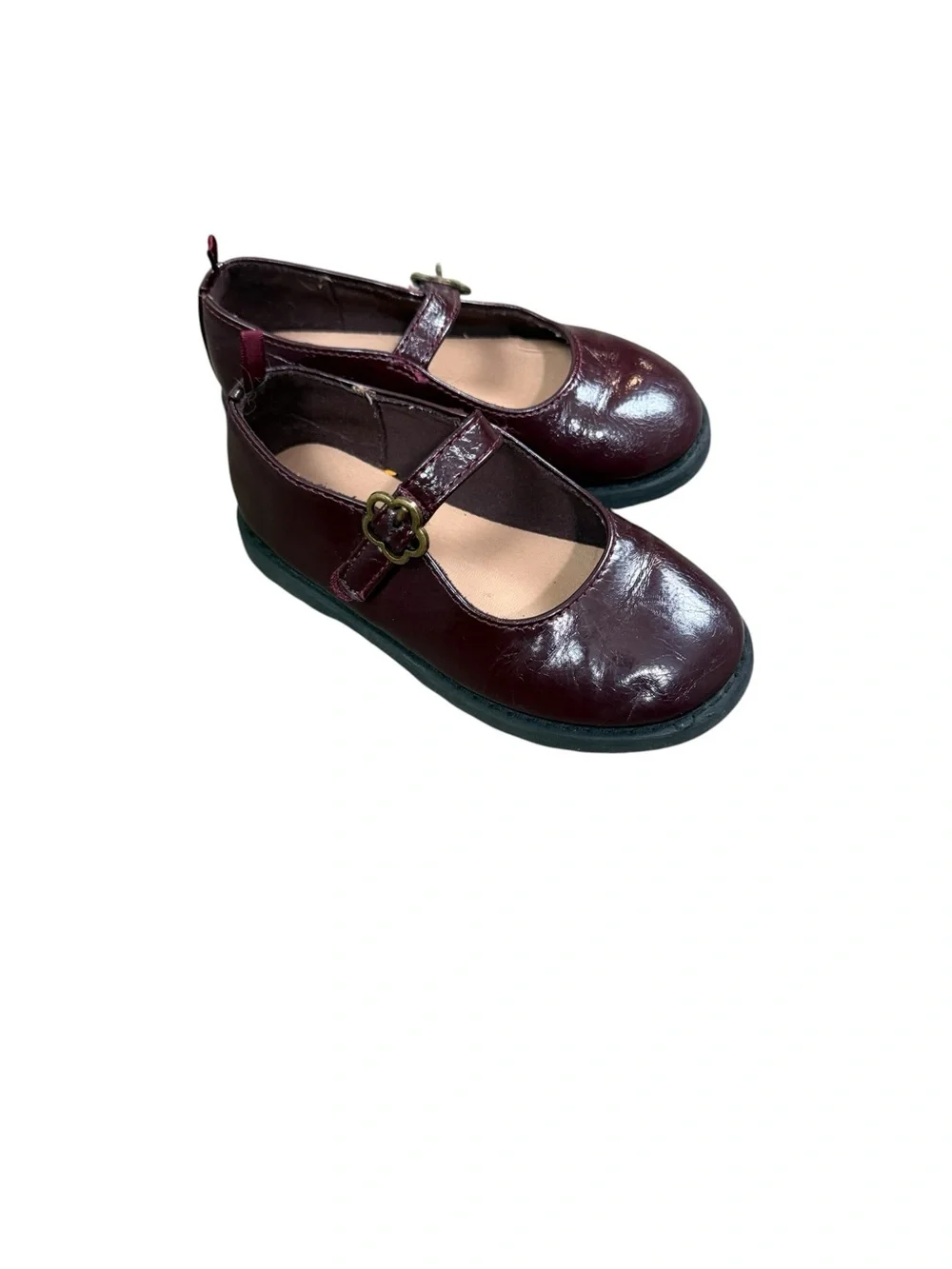 Old Navy Girls Mary Jane Dress Shoes in Burgundy Patent